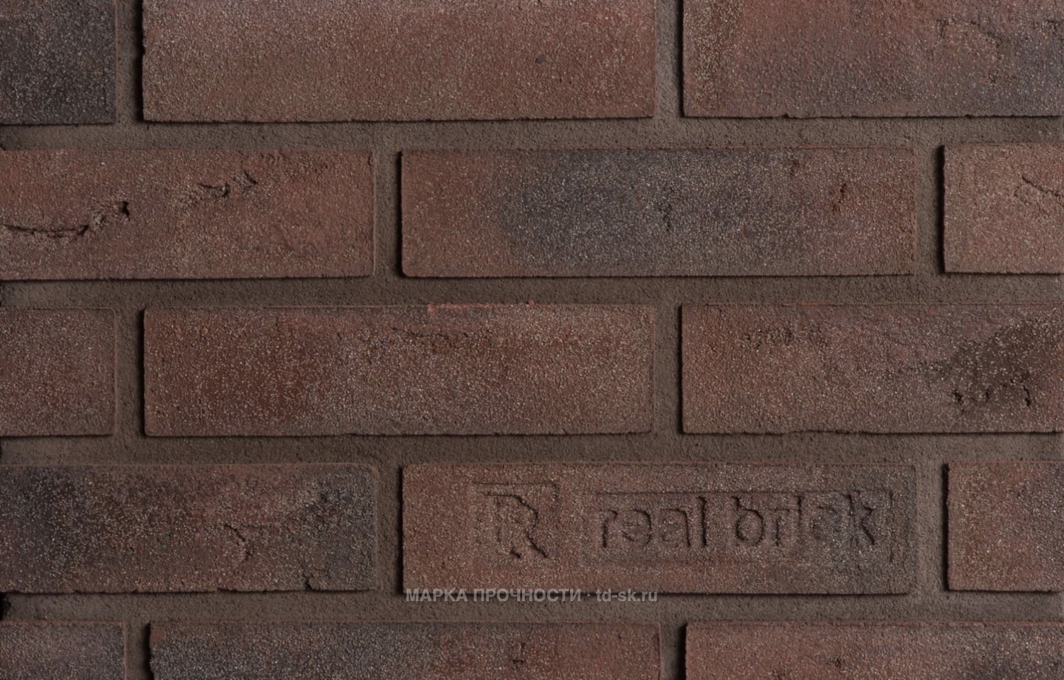 Минеральная плитка Real Brick Бордовый — фото 2